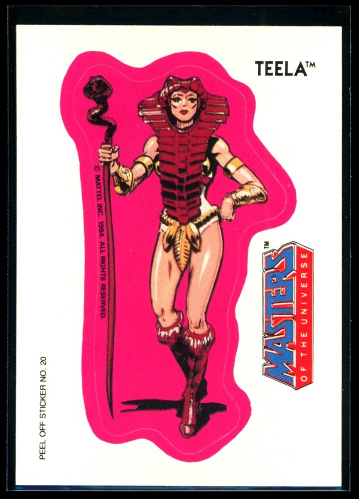 1984 MOTU Teela Sticker #20 Near Mint Condition C2  