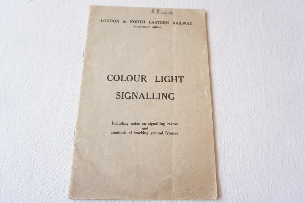1938 LNER Colour Light Signalling Railway Booklet Signals Diagrams RGC