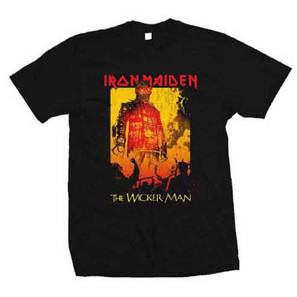 Iron Maiden The Wicker Man Fire Graphic T-Shirt for Fans