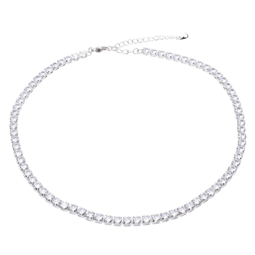 Zircon Necklace Bridesmaid Miss Chunky Choker Necklaces for Women Clavicle