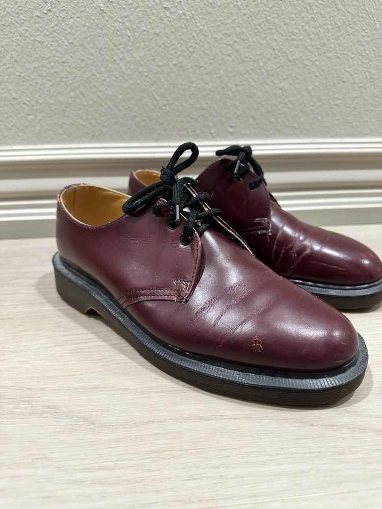 Dr Martens 1461 Vintage Men’s Made In England Oxford Cherry Red Leather US 7