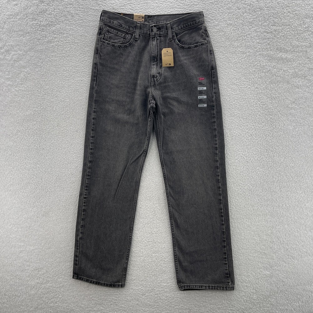Levis Jeans Mens 30x32 Gray 565 Loose Straight Denim Y2K Grunge Skate Baggy 90s
