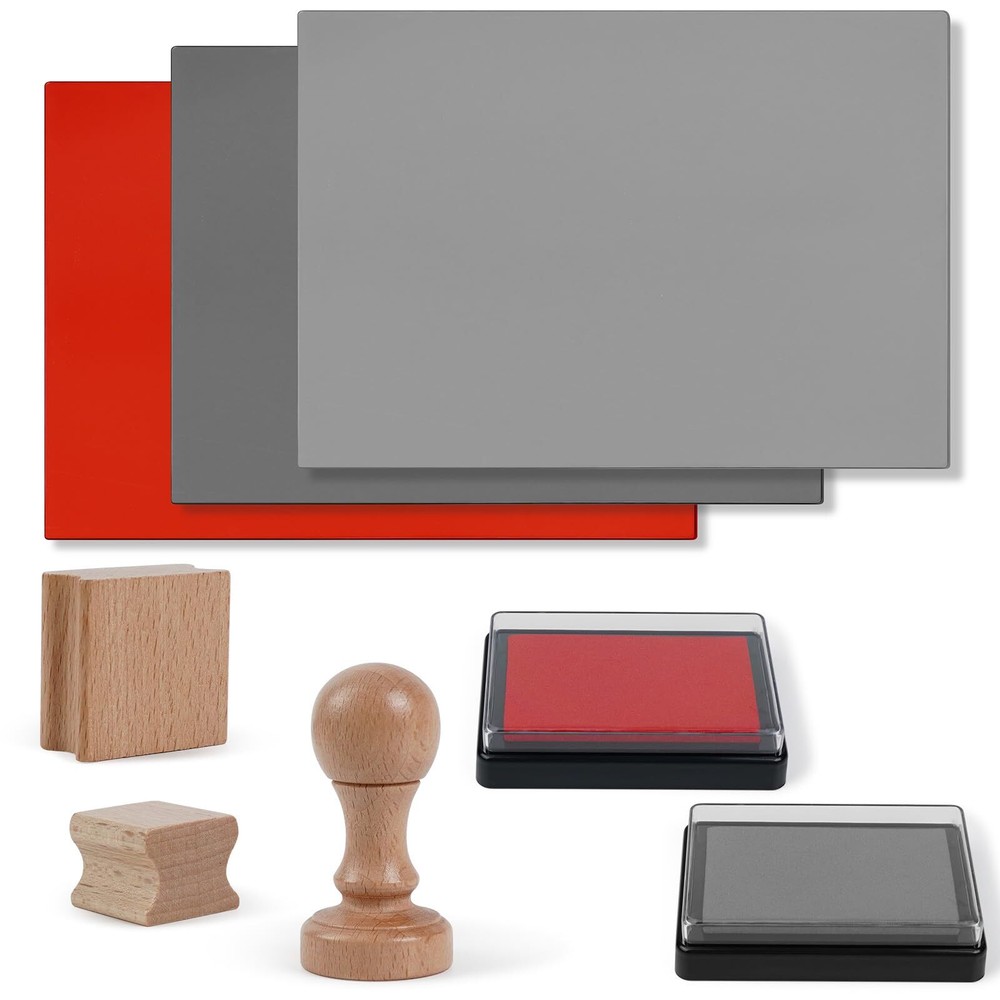 Rubber Stamp Kit Rubber Mat Laser Engraving Material Seal Engraving DIY Art D...