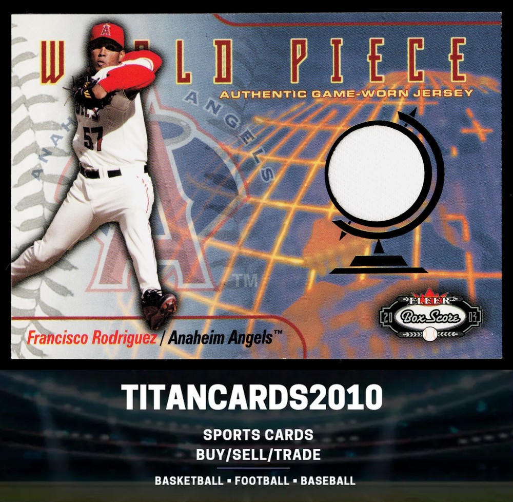 Francisco Rodriguez Anaheim Angels 2003 Fleer Box Score World Piece Game-Worn