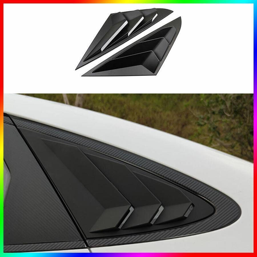 2X For Hyundai Sonata 2020-2023 Rear Side Vent Window Quarter Louver Cover Black