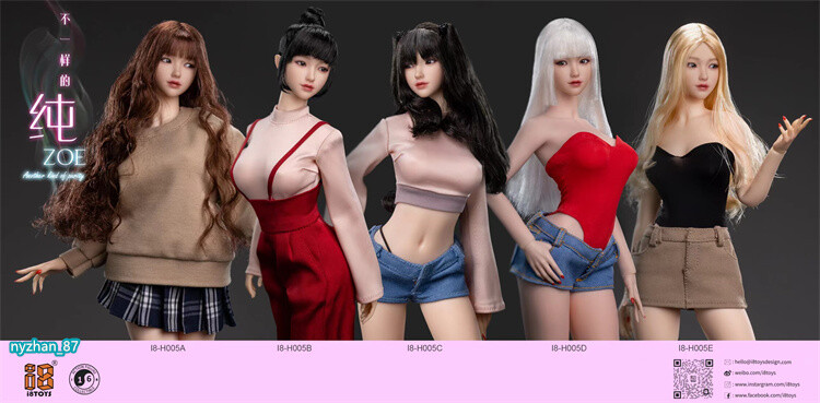 Presale i8TOYS 1/6 I8-H005 ZOE Beauty Girl Head For 12