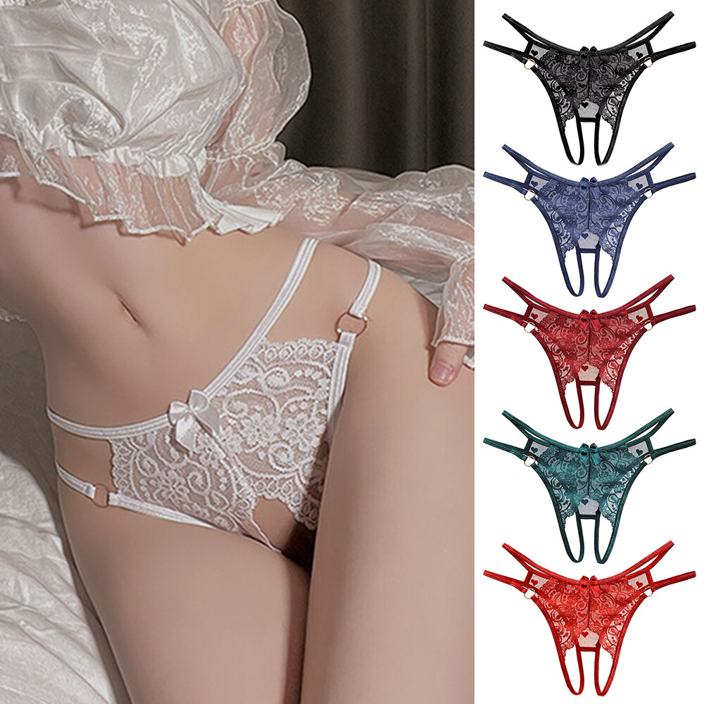 Sexy T-Back Crotchless Thong Underwear for Women G-String Knickers