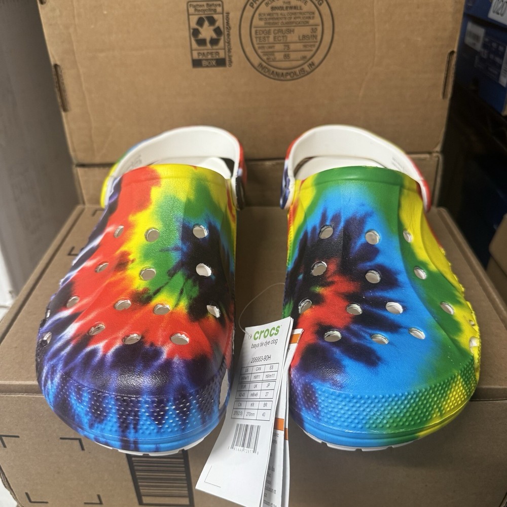NWT Crocs Classic Tie Dye Graphic Clog Womens 11 Mens 9