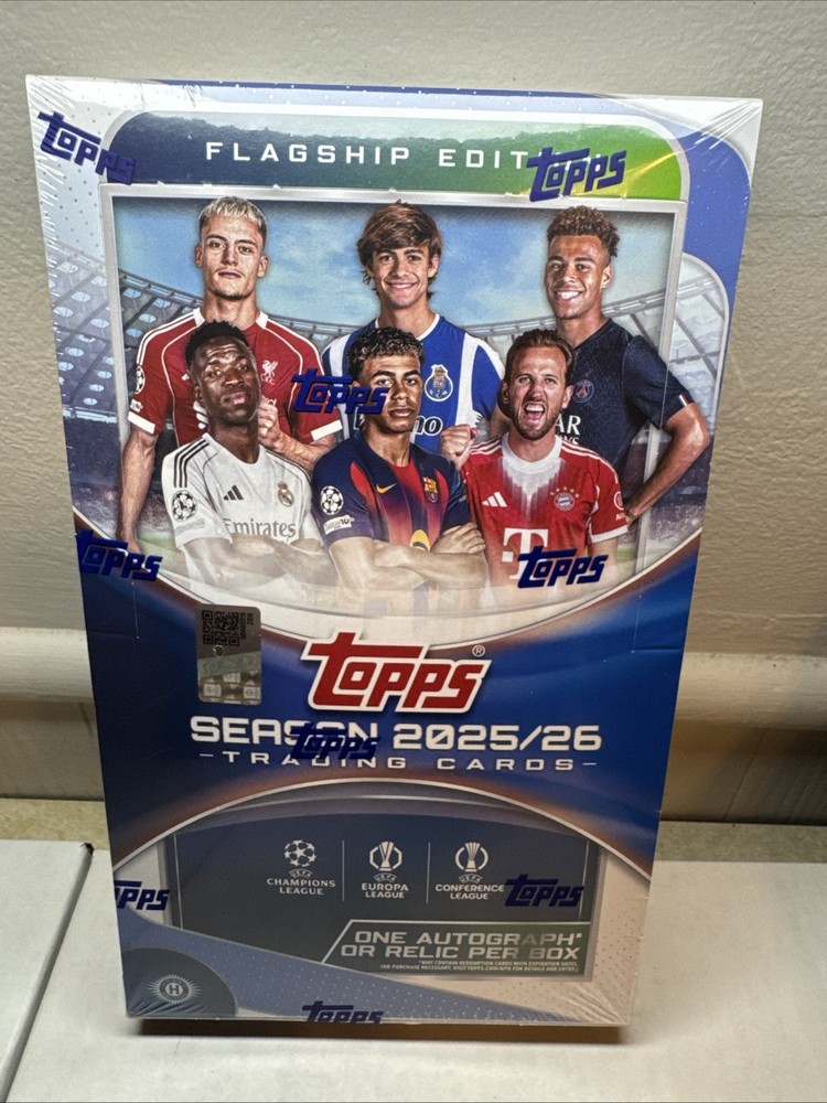 2025-26 TOPPS UEFA CLUB COMP. SOCCER HOBBY BOX - 1 Auto Or Relic - In Hand