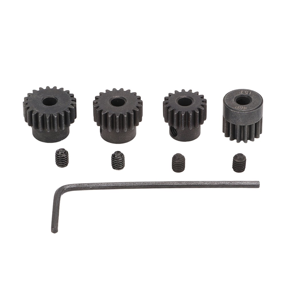 RC Motor Pinion Gear Set 48P 3.175mm 15T 17T 19T 21T RC Motor Gears Pinion