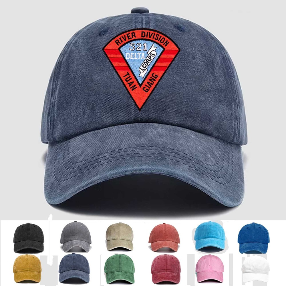 Custom Embroidered Hat RIVDIV 521 River Division, Veteran Cap, Trucker Hat, Gift