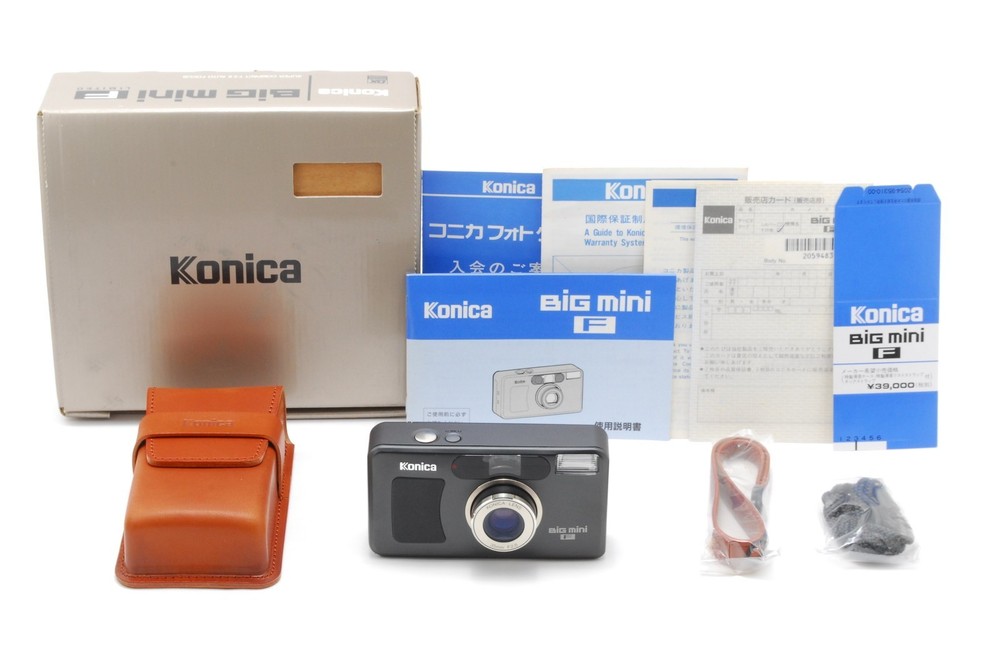 Rare!! [ TOP MINT in Box] Konica BiG mini F Limited Black 35mm Film Camera JAPAN