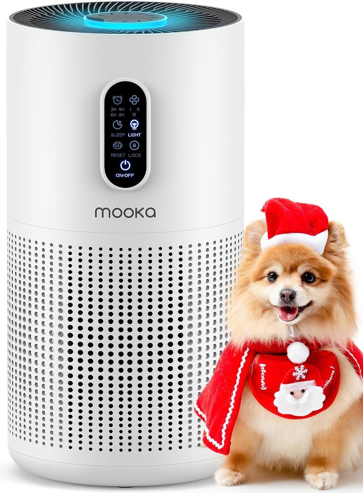 MOOKA HEPA White Air Purifier for Large Rooms up to 1500 ft²