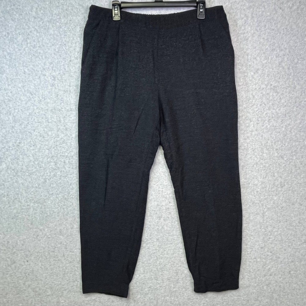 Zara Basic Men’s XL Joggers Black Elastic Waist Activewear Sweatpants 35x26.5