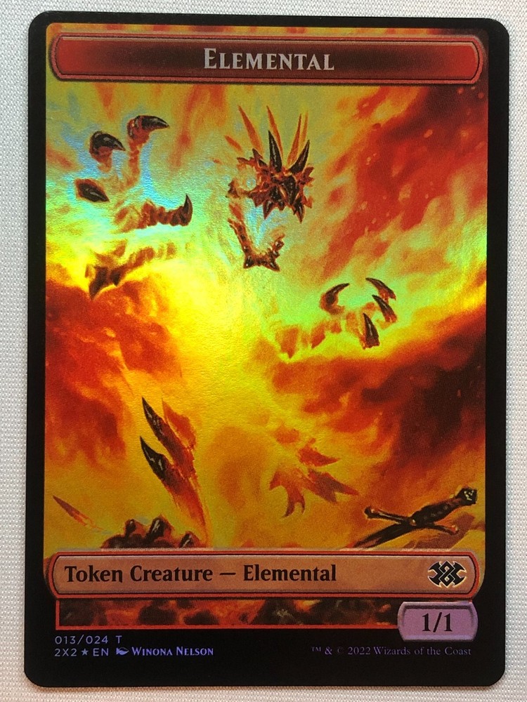 MTG Double Masters 2022 Elemental // Vampire Double-sided Token Foil NM/M-image