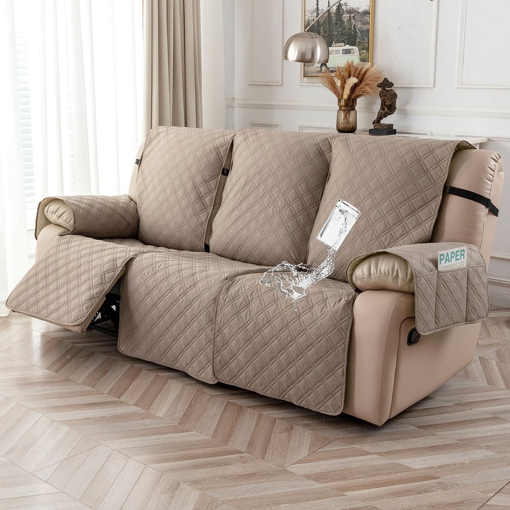 Waterproof non-slip sofa cover recliner 3 seats, furniture protection decoration