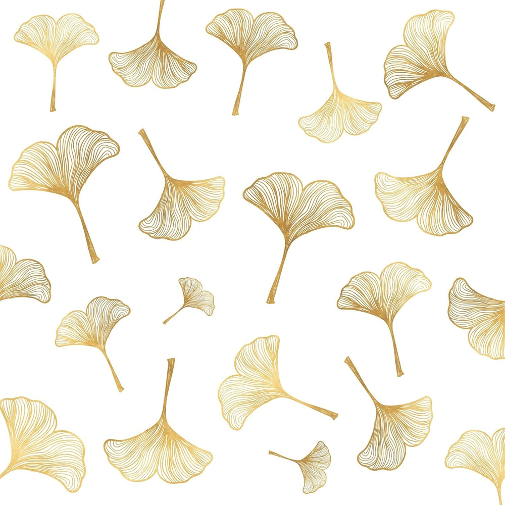 Gold Wall Decals Gold Leaves Wall Decals Peel and Stick Modern Leaf Wall Sticker