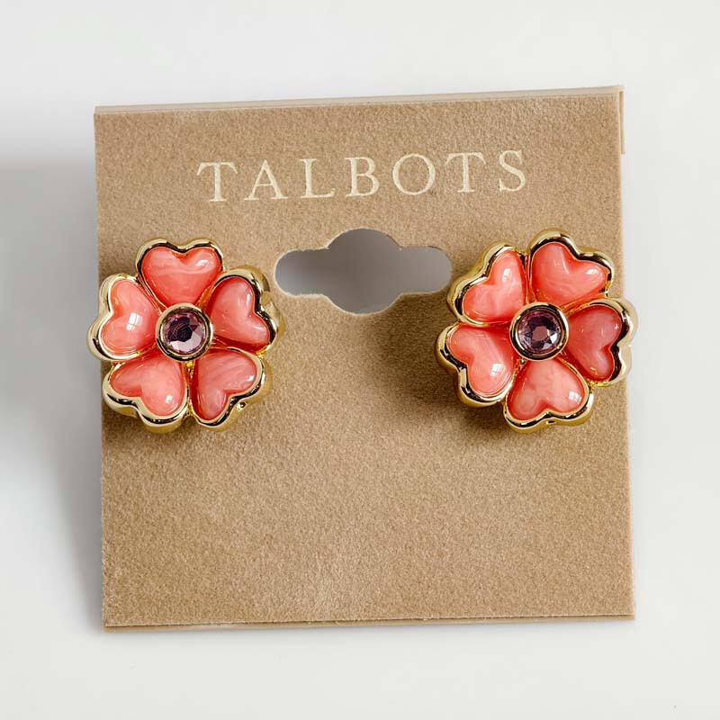New Talbots Flower Stud Earrings Gift Sweet Fashion Women Party Vacation Jewelry