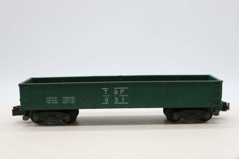 American Flyer #931 T&P Gondola Rare PROTOTYPE KNUCKLE COUPLERS 1950's S Scale