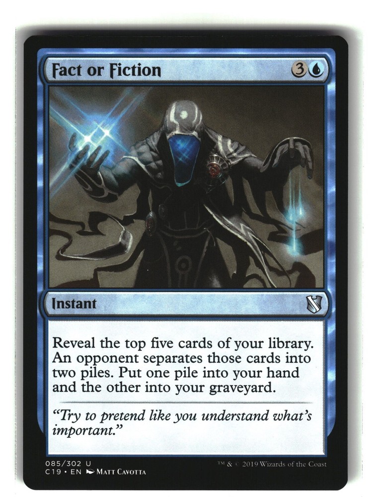 FACT OR FICTION Commander 2019 #85 C19(NM+)(MTG)