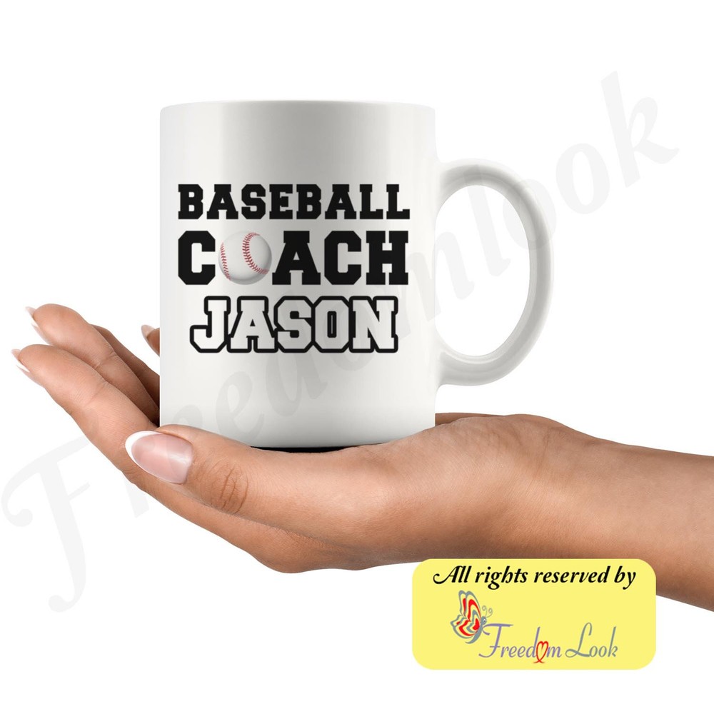 Personalized Baseball Coach Birthday Gift Mug For Women And Men Baseball Coach