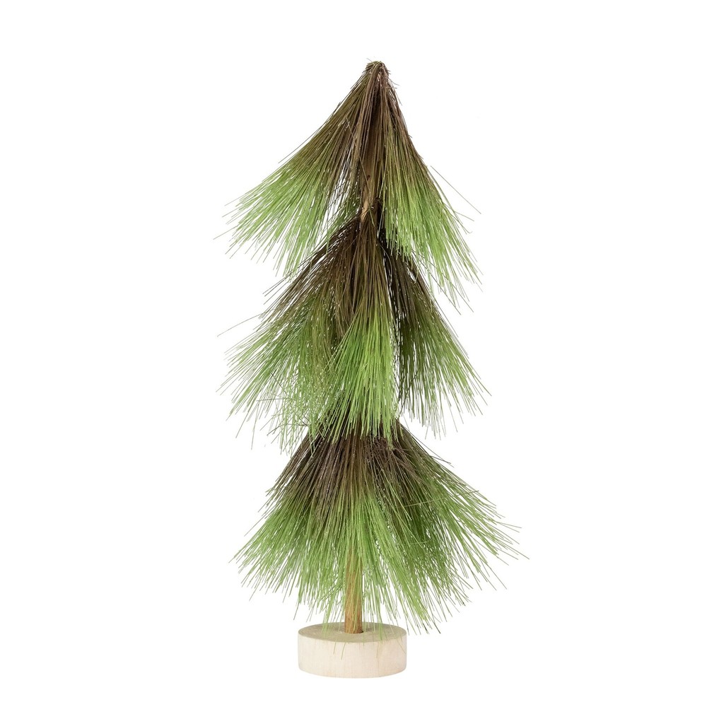 20.5 Inch Green Brown Pine Needle Christmas Tree Decor