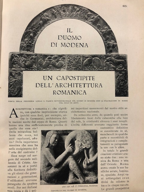 Vintage 1924 Duomo di Modena photos 14 images in 9-page print article