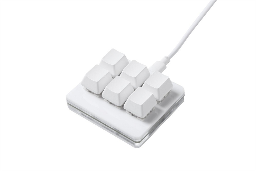 6 Key Programmable Mechanical Macro Pad with Red Switches USB DIY