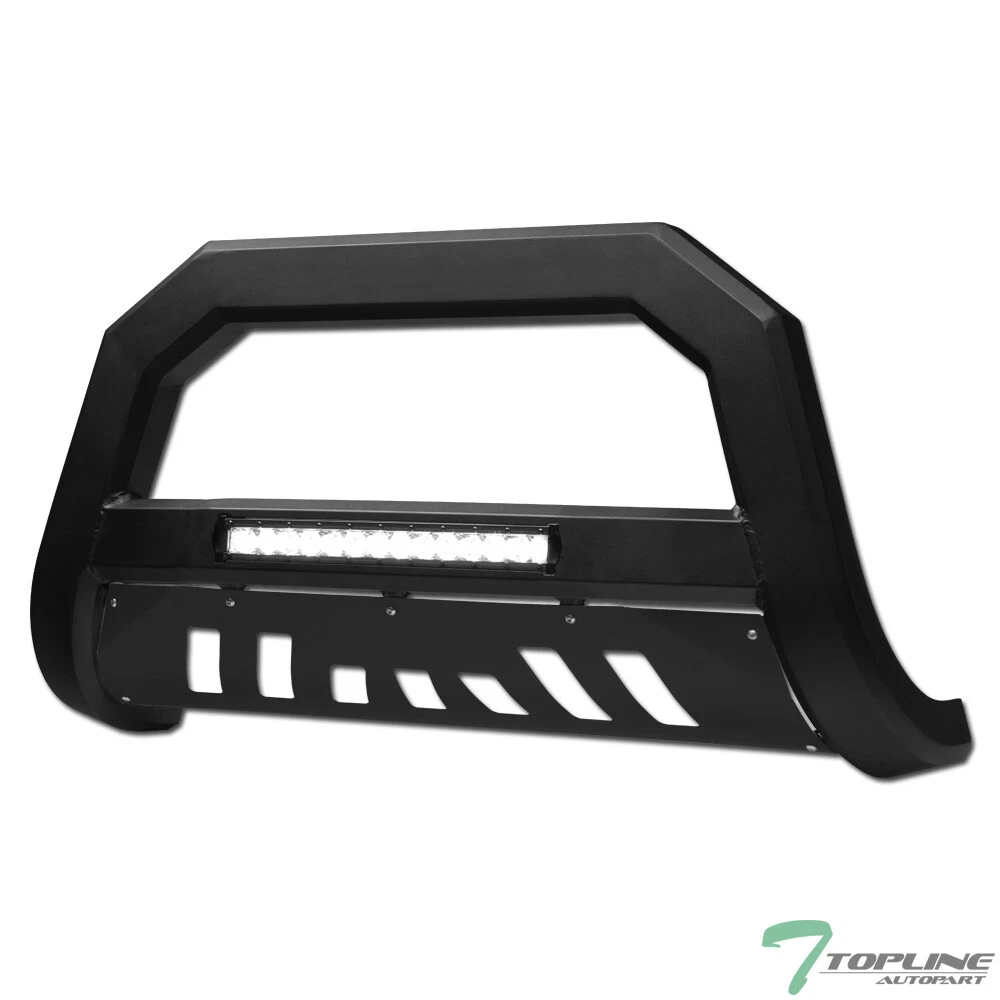 Topline for 2005/2006-2010 Hummer H3 AVT Aluminum LED Bull Bar Guard - Matte BLK