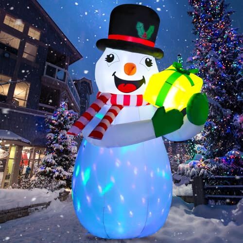 6 FT Tall Christmas Inflatables Outdoor Decorations, Blow Up Christmas Snowman