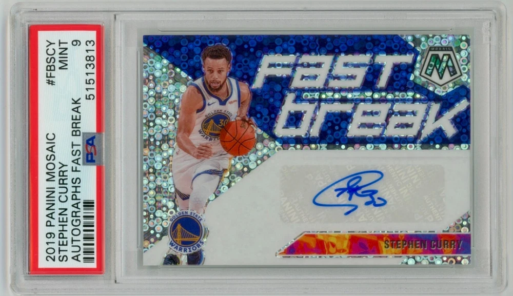 2019-20 Panini Mosaic - Fast Break Autographs #FB-SCY Stephen Curry (AU)
