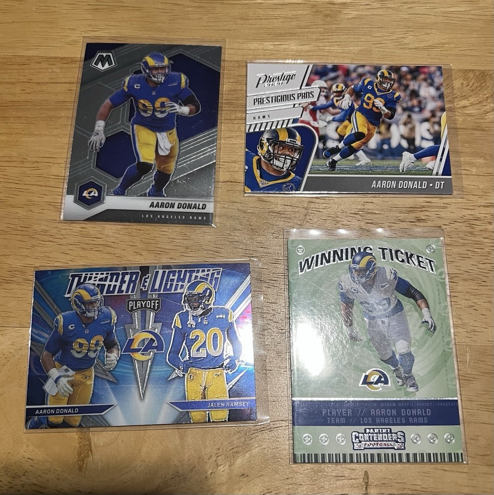 Aaron Donald Miscellaneous 4 Card Lot Los Angeles Rams