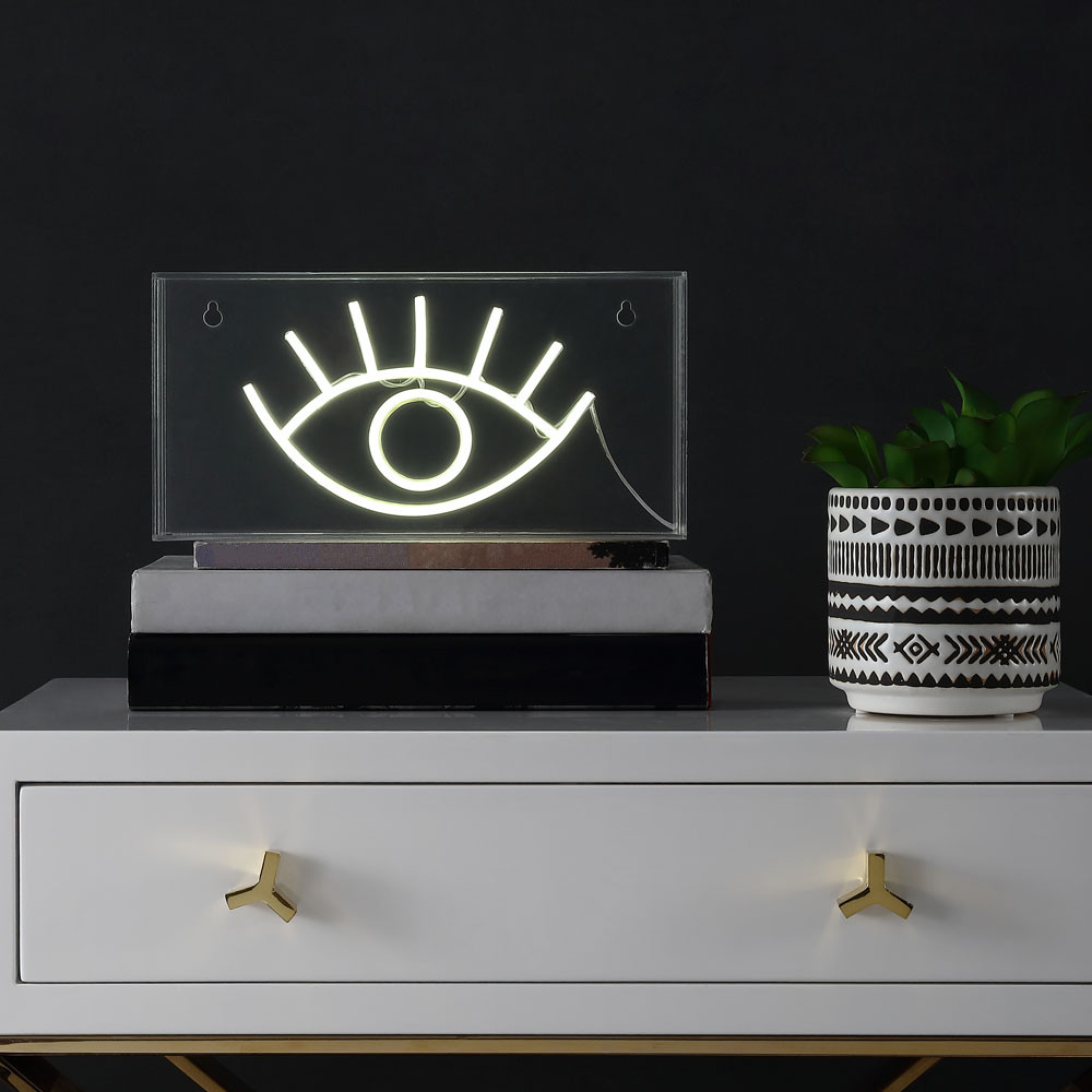 Jonathan Y NEN1001 Eye 6-Inch White LED Accent Lamp