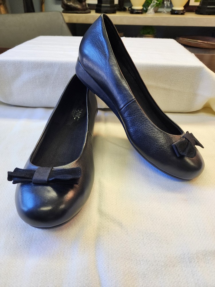 New Vionic 'Lydia' Demi Wedge Black Leather