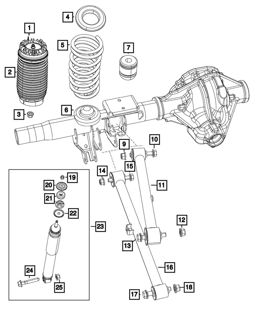 Genuine Mopar Suspension Shock Absorber Kit 68443248AB