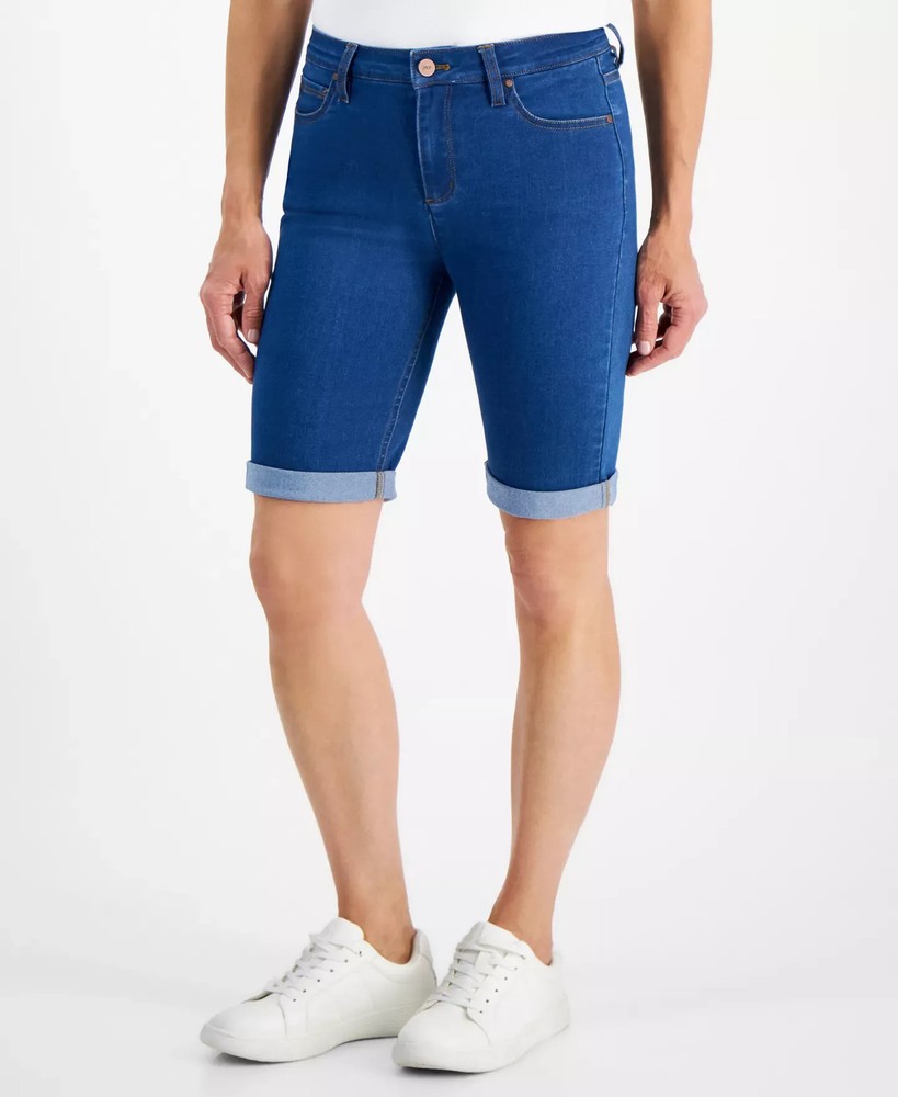 Jones New York Women's Petite Shorts 8P Lexington Denim Bermuda
