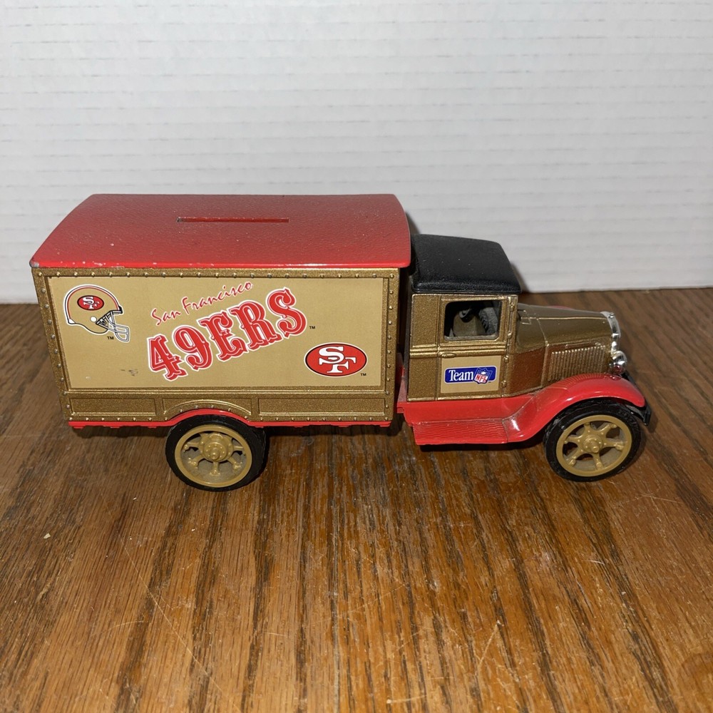 ERTL Goal Line San Francisco 49er's Die Cast Metal Bank Truck