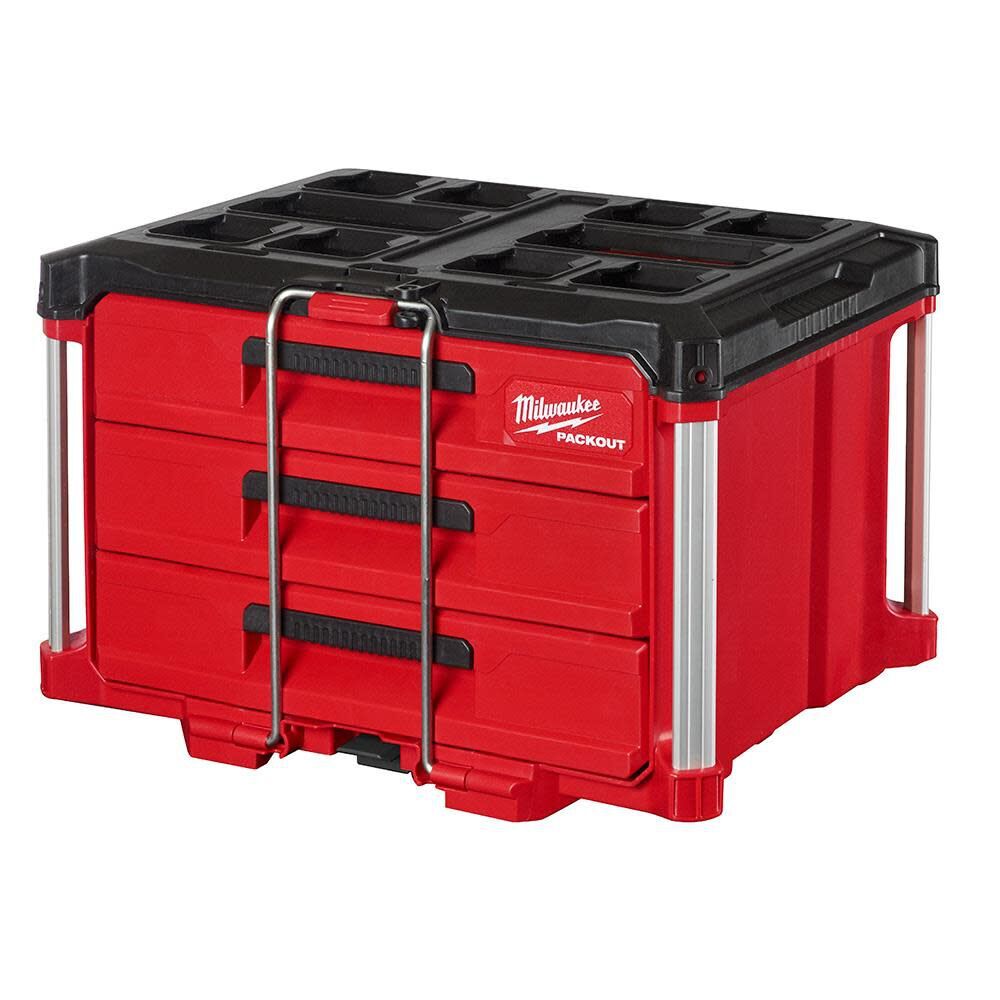 Milwaukee PACKOUT 3-Drawer Tool Box with Locking Bar 48-22-8443 New