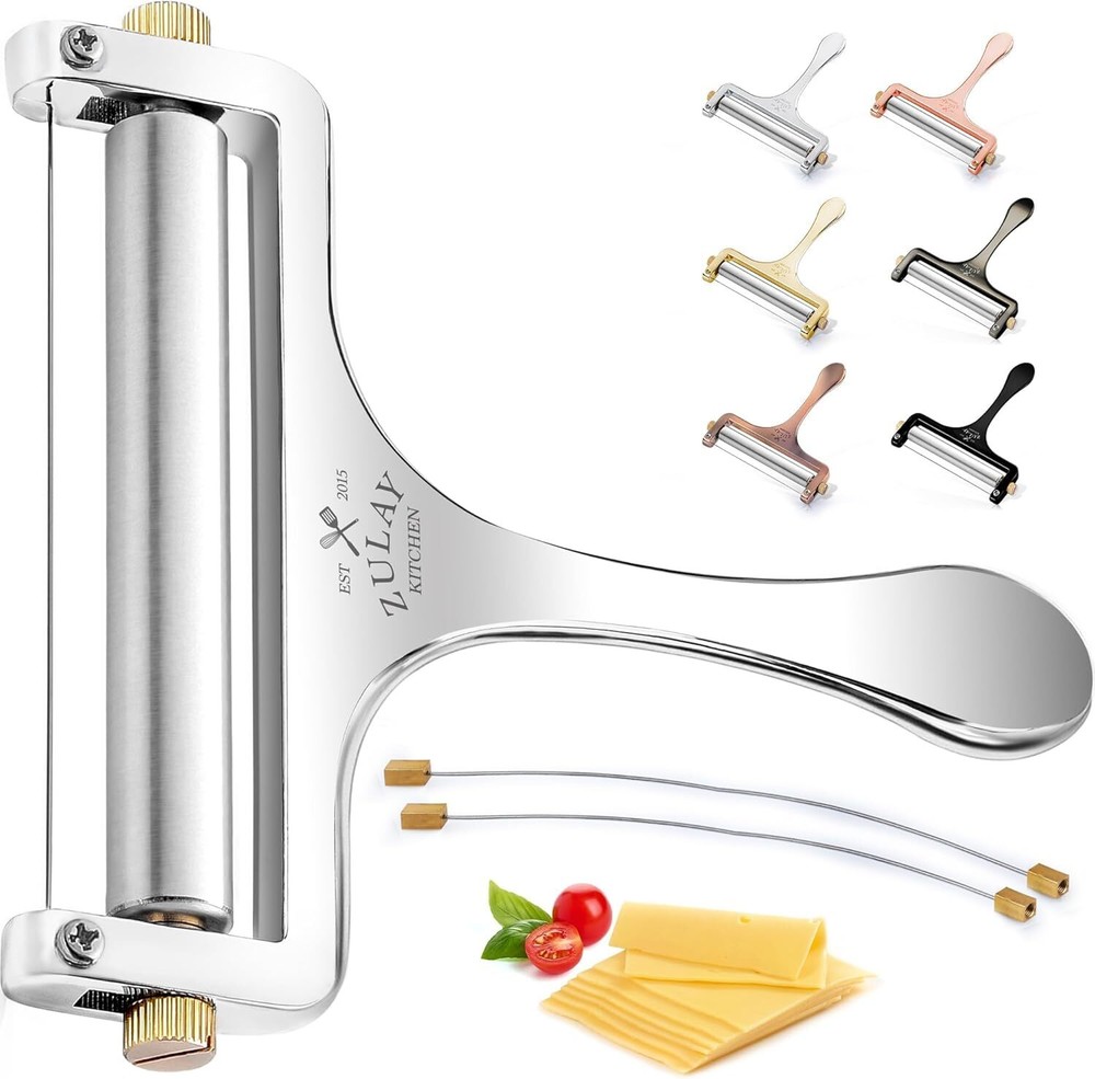 Stainless Steel Adjustable Cheese Slicer by Zulay Kitchen