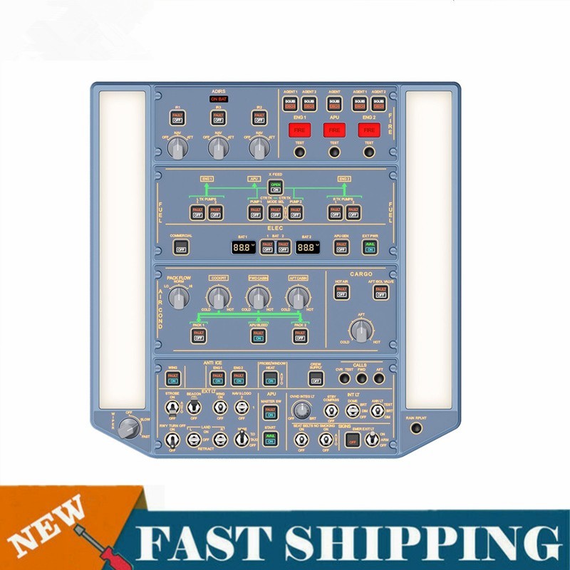 WINGFLEX A320 Overhead Panel with IRS & Lighting-Panels for Flight Sim Platform