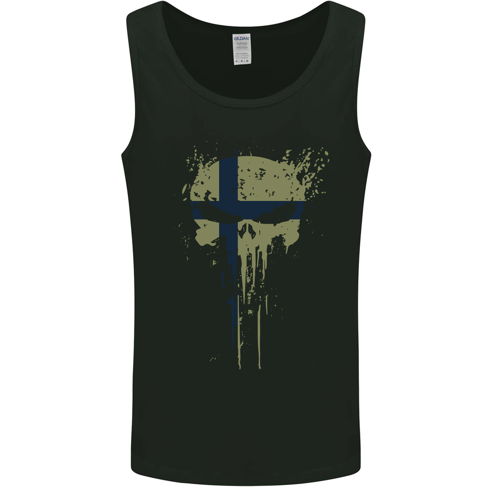 Ukraine Skull Gym Training Bodybuilding Mens Vest Tank Top