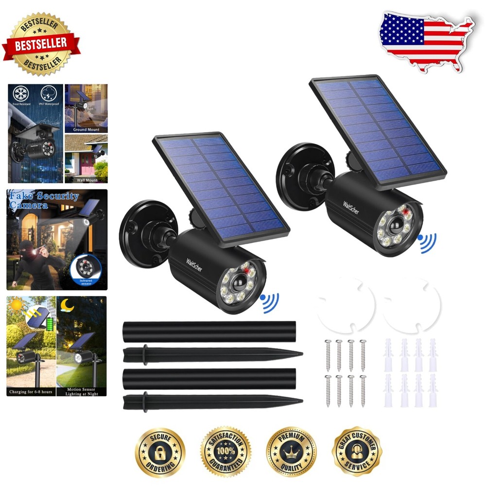 360° Rotatable Motion Sensor Solar Flood Lights - 2 Pack Outdoor Lighting Solution