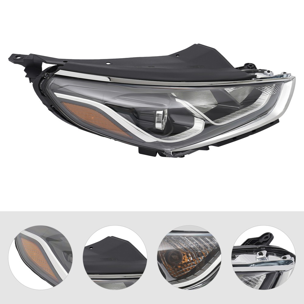 For 2018-2019 Hyundai Sonata Halogen Headlight Headlamp Assembly Passenger Side