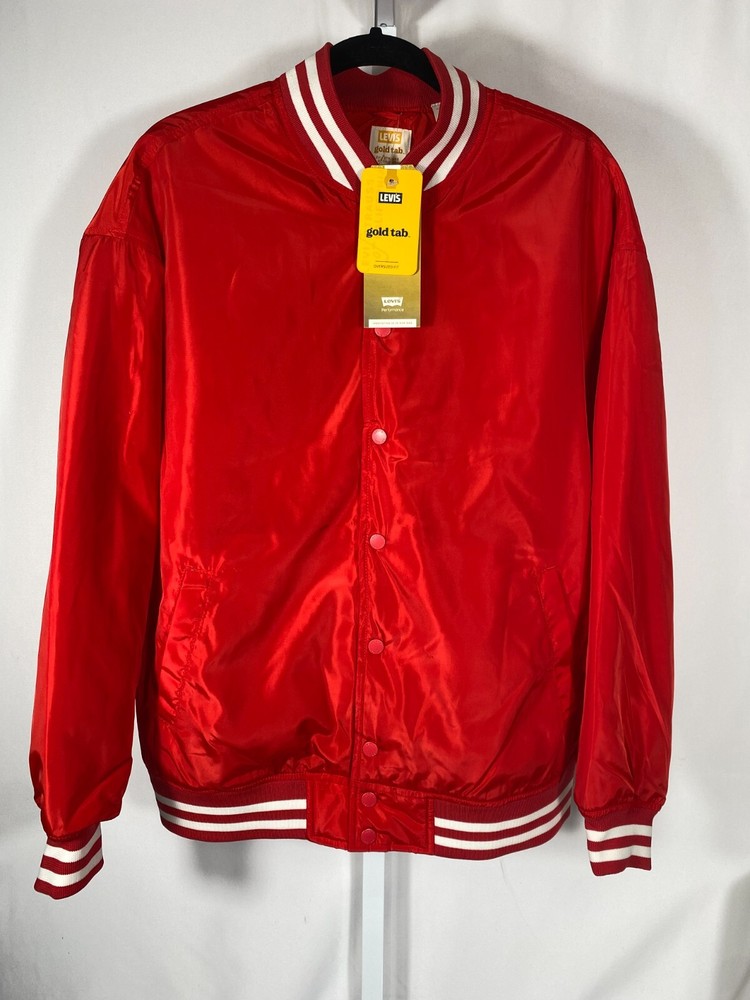 Levi's Gold Tab Baseball Jacket Redwood Tech Dry Water Repellent Size M
