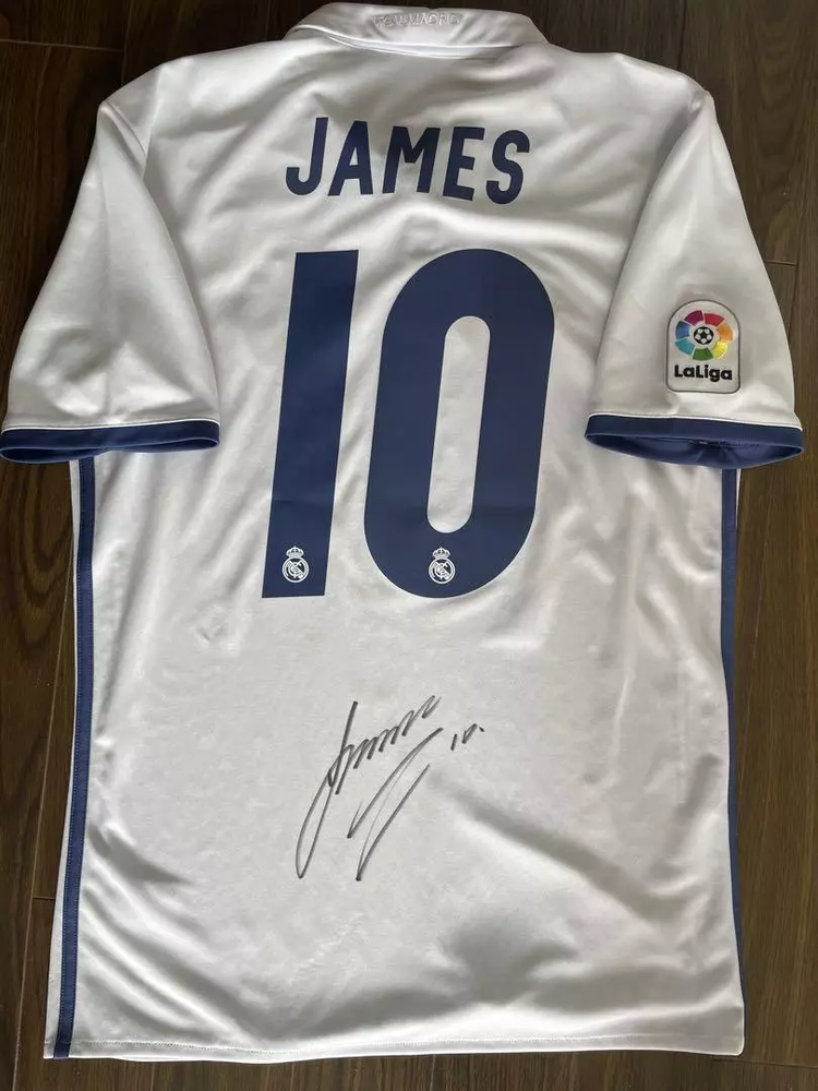 Authentic James Rodriguez Signed Real Madrid 16/17 adidas Jersey with Tag