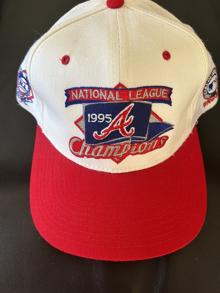 Atlanta Braves 1995 National League Champs Vintage Hat. Chipper Jones! NICE!
