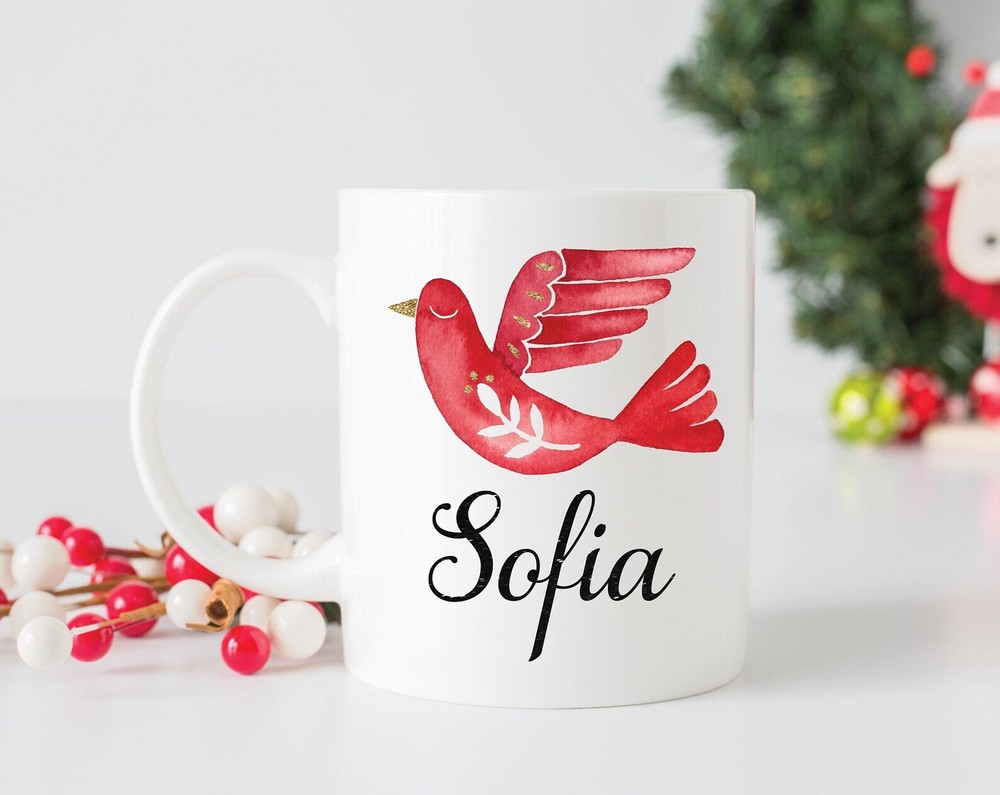 Christmas Dove Mug Custom Christmas Cup Christmas Eve Box Gift