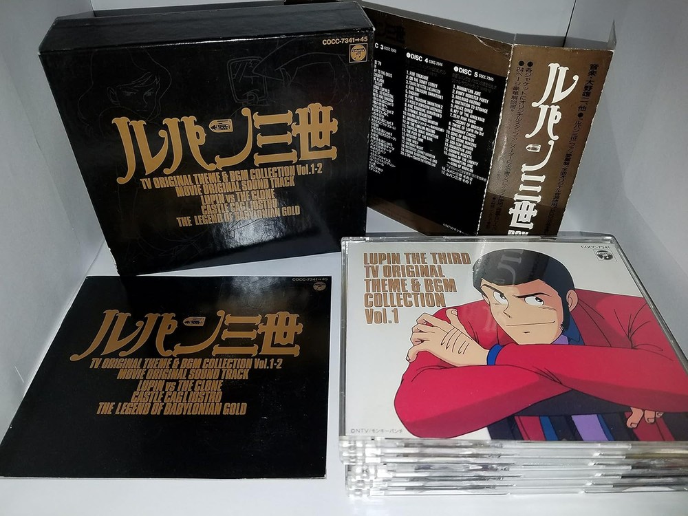 Lupin the 3rd III Third Anime SOUNDTRACK CD ORIGINAL BOX 1991 5Disk book form JP