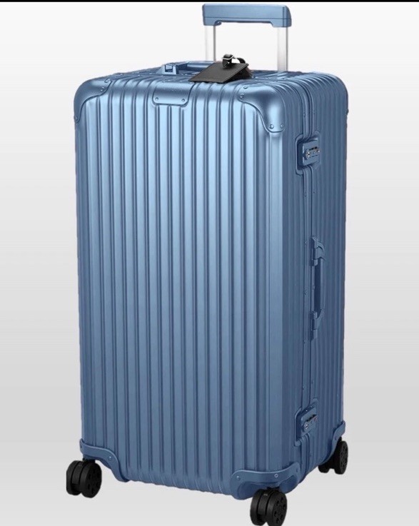 RIMOWA Blue Aluminum Hard Shell Suitcase 29