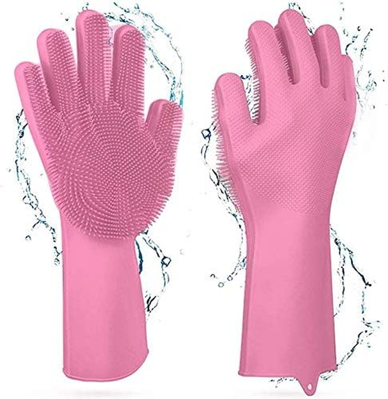Magic Silicone Gloves 1 Pair/Pink